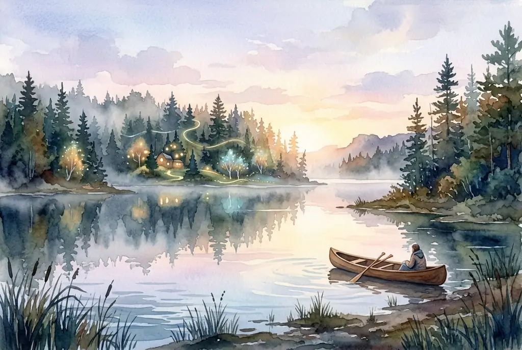 Tranquil forest scene for responsible play